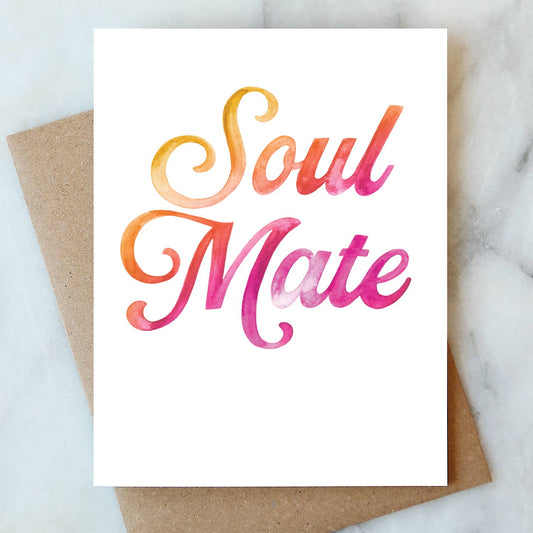 Soul Mate Greeting Card | Valentine Love Friendship