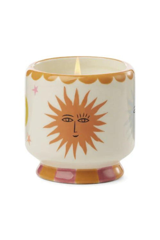 Paddywax 8 oz Dopo Handpainted Sun Orange Blossom Candle