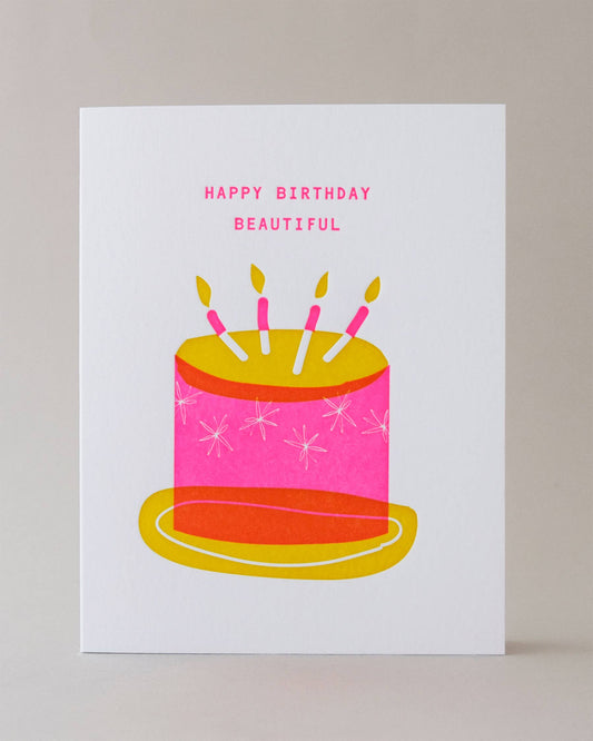 Beautiful Bday Cake Card