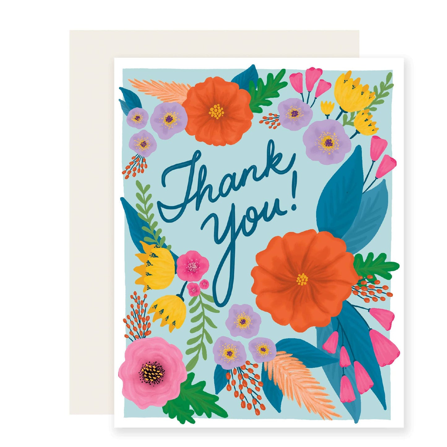 Bright Floral Thank You Card | Flower Thank You Card