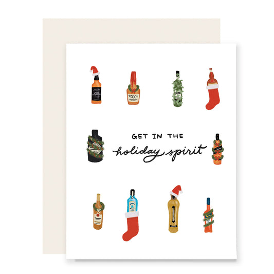 Holiday Spirits Card | Season's Greeting Card: Single