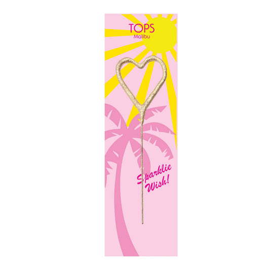 Mini Gold Heart Sparkler 4" - Sparklie Wish! Palm Tree