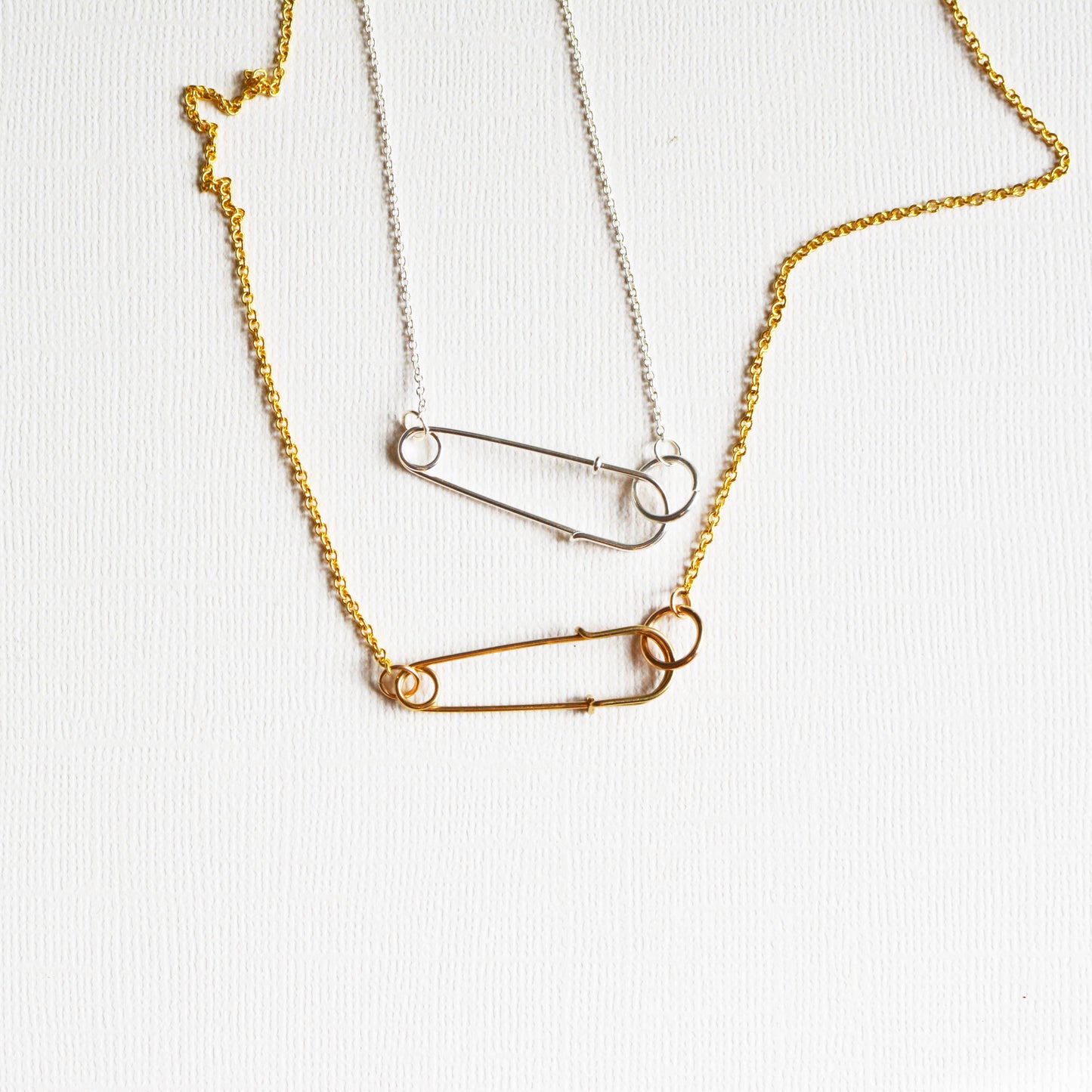 Safety Pin Necklace: Sterling Silver