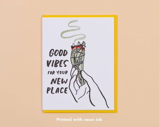 Sage New Home Letterpress Greeting Card
