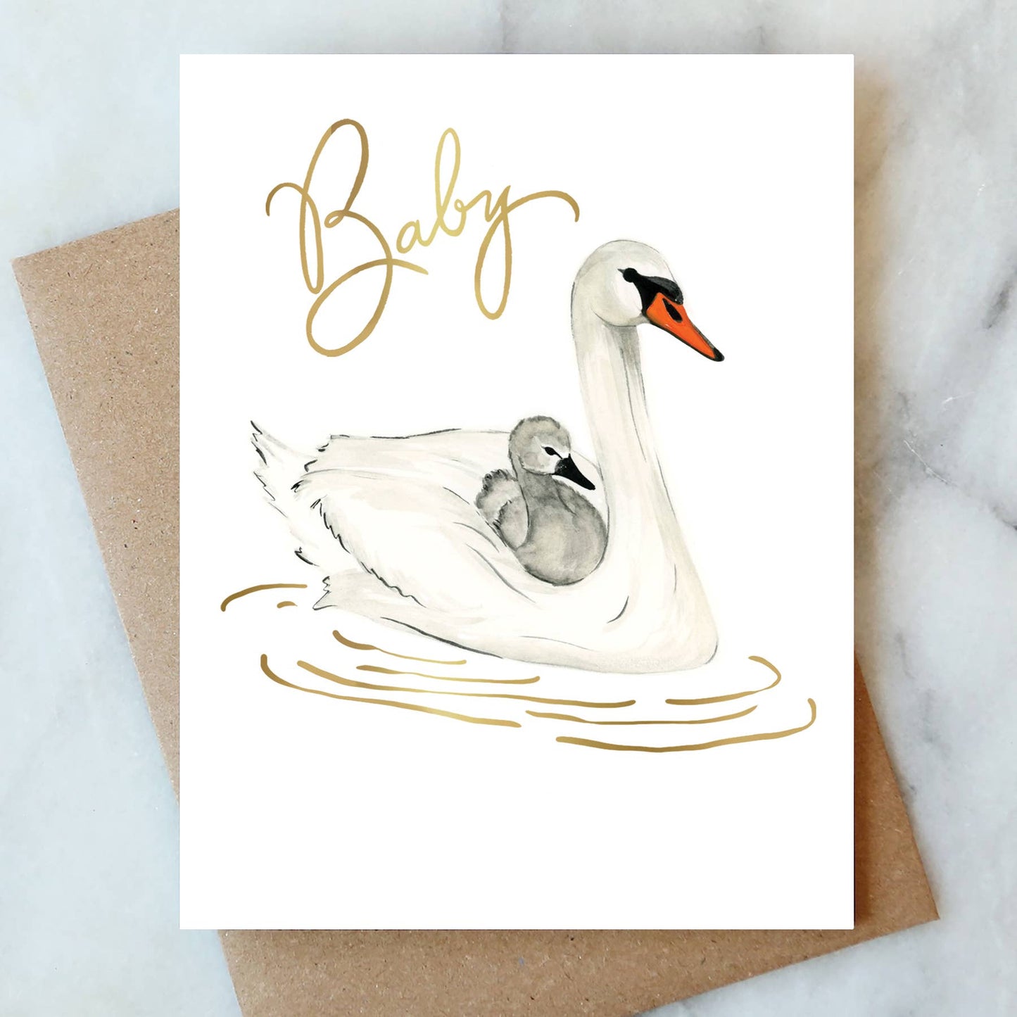 Swans New Mom Baby Card