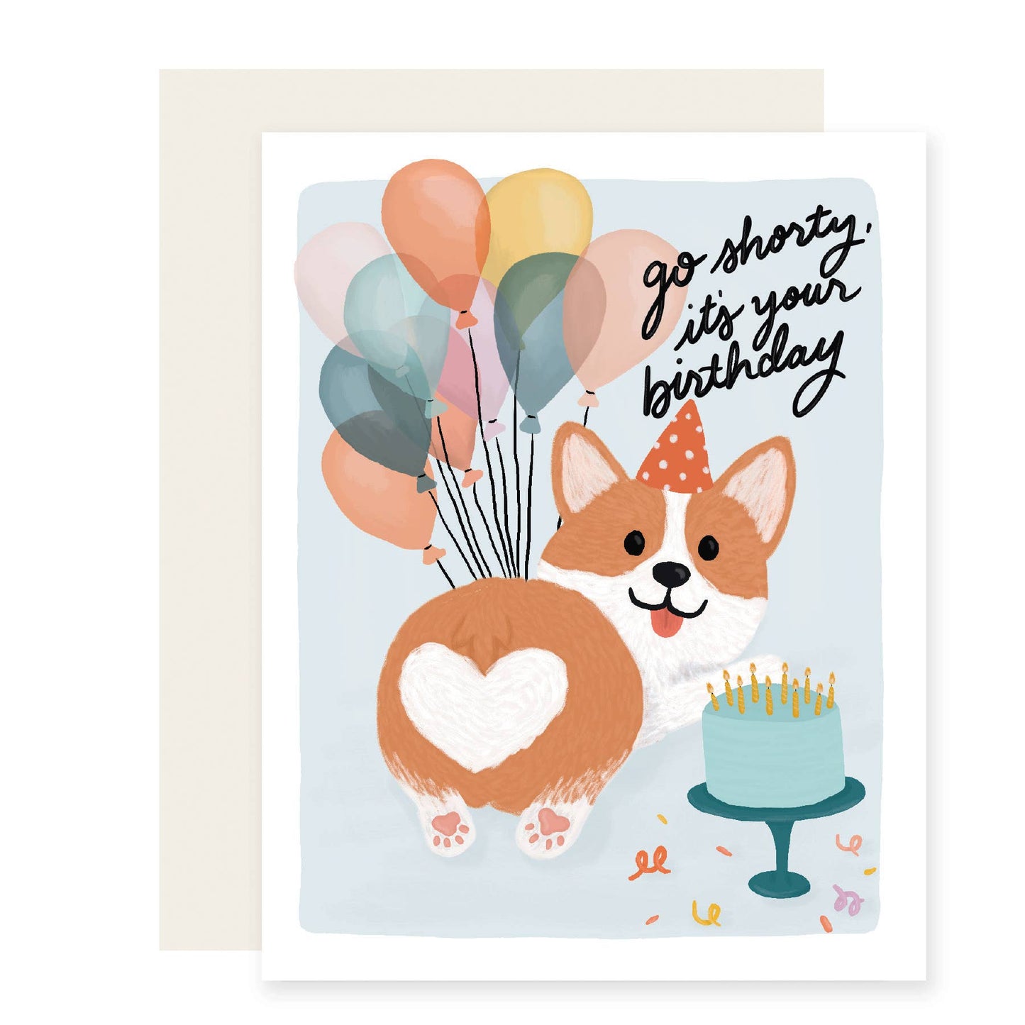 Shorty Corgi Birthday | Funny Dog Birthday Card