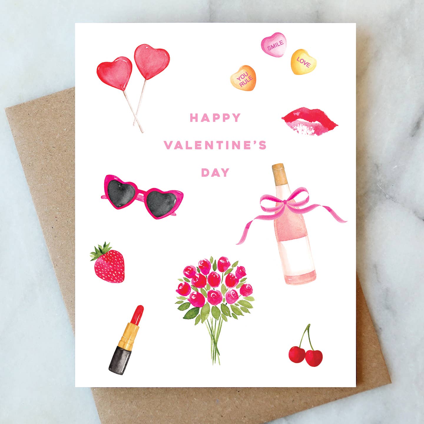 Girly Galentine's Valentine Card