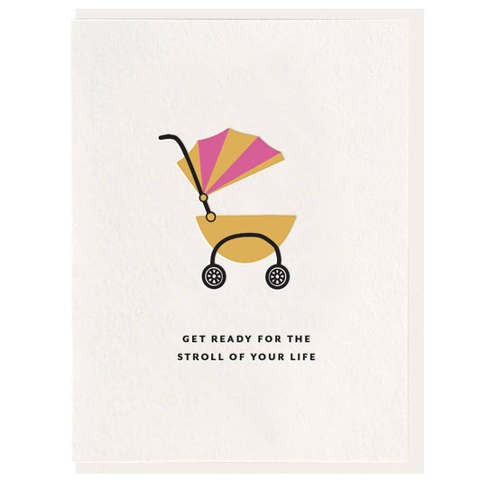 Stroll - Letterpress Baby Greeting Card