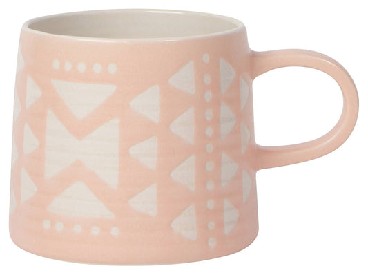 Danica Studio Pink Imprint Stoneware Mugs 12 oz