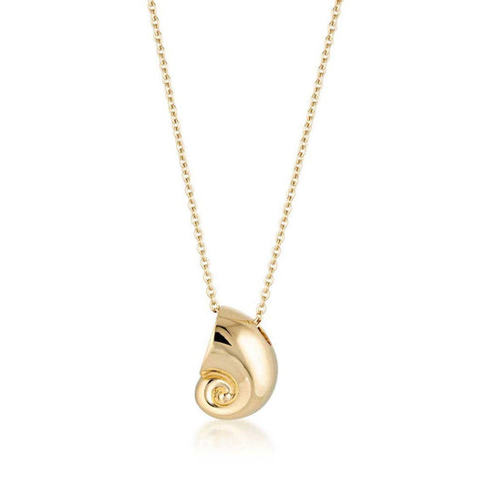 Nautilus Necklace: Gold Plated Sterling Silver