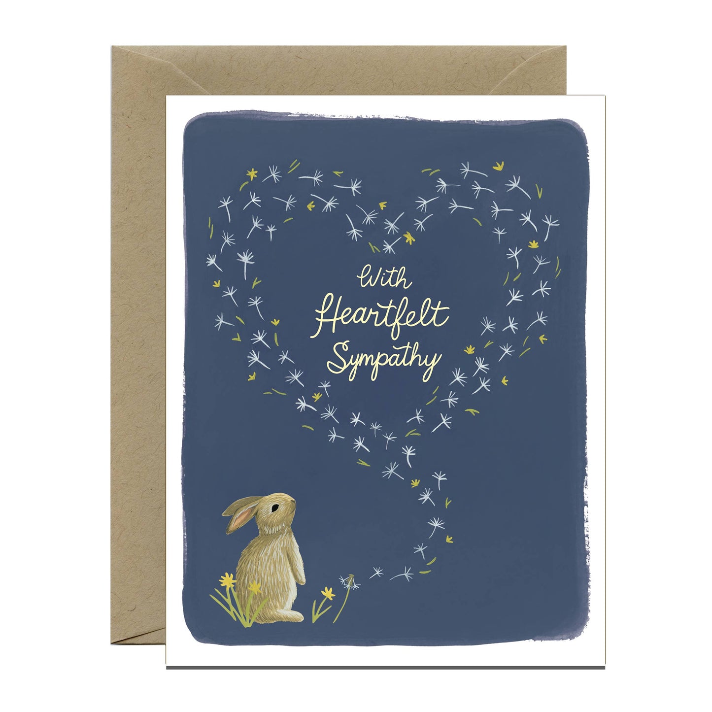 Dandelions & Bunny Sympathy Card