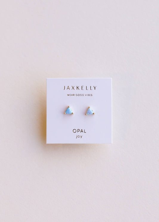 Mini Energy Gem Fire Opal Earring