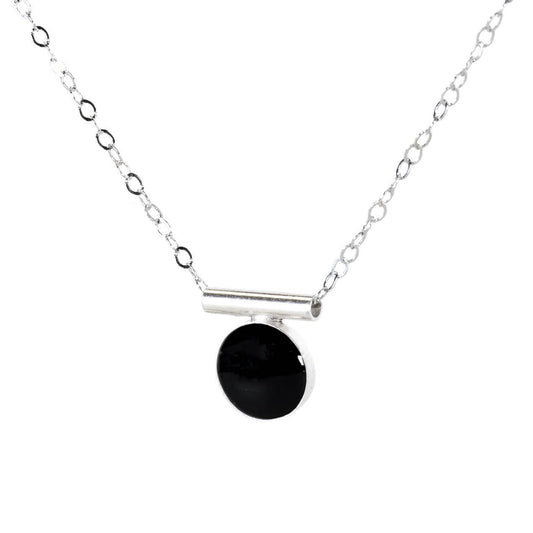 Inlay Chiefe Necklace: Sterling Silver / Onyx