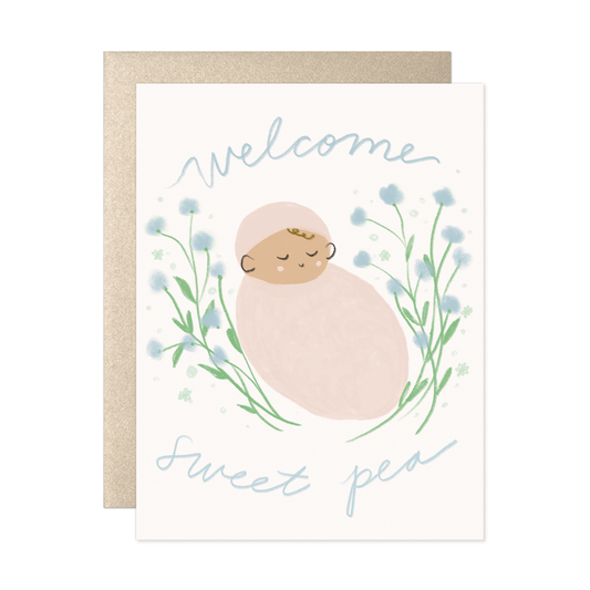Collaborative - Welcome Sweet Pea Card