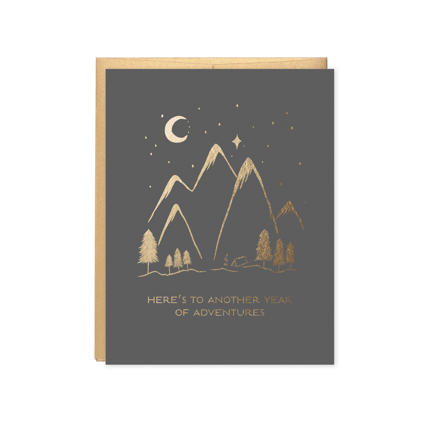 Another Year of Adventures Birthday - Gold Foil Card