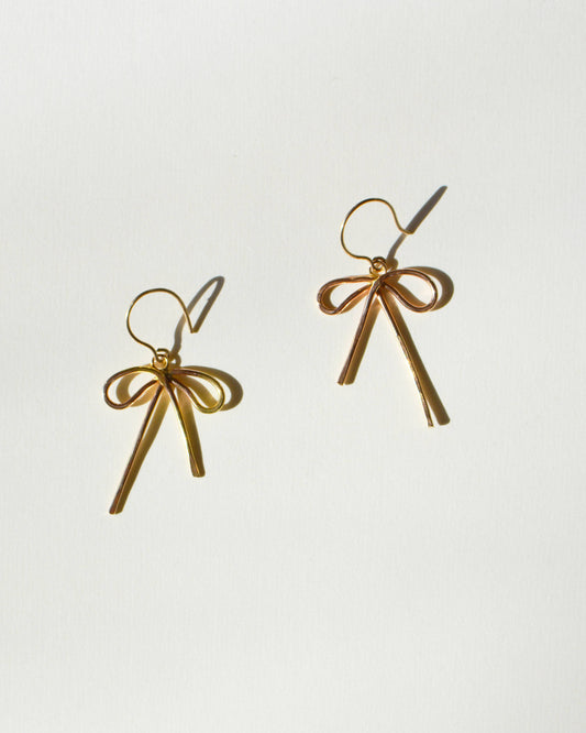 Bow Earrings: Sterling Silver