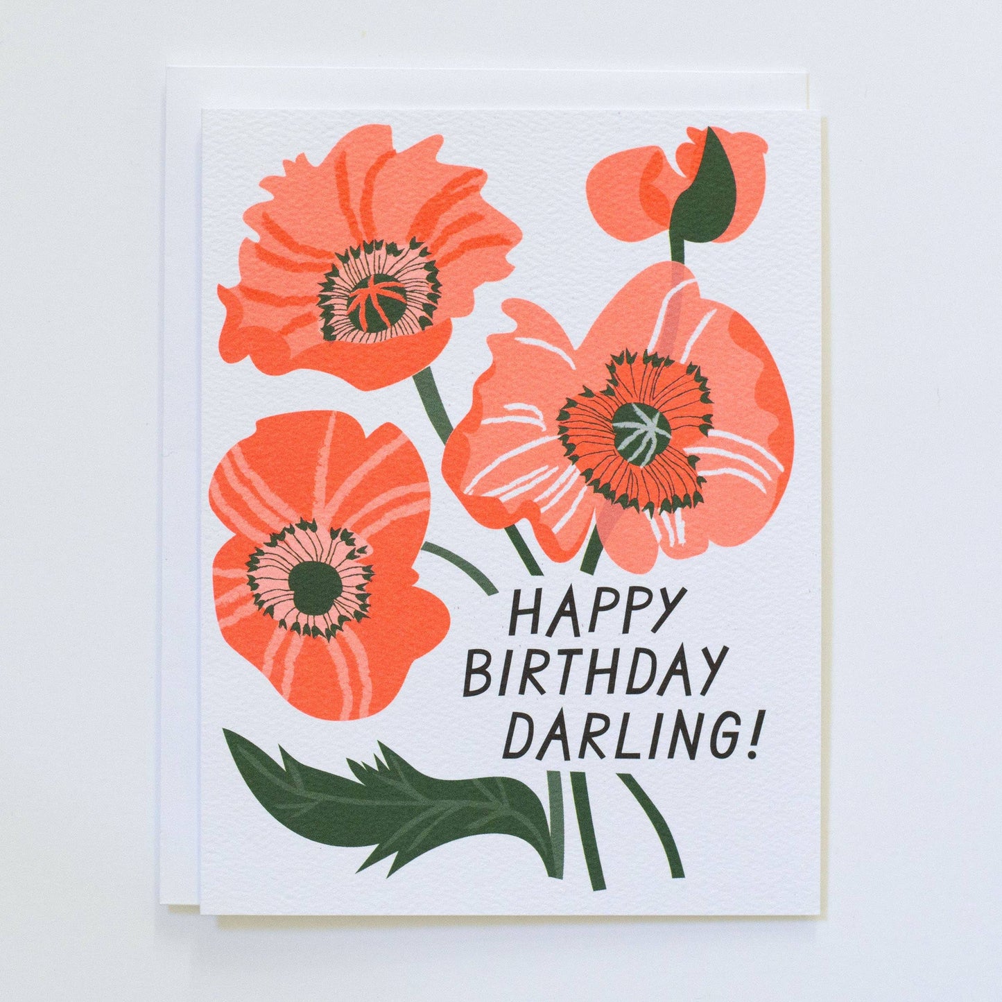 Happy Birthday Darling - Poppies Note Card