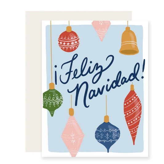 Navidad Ornaments - Spanish Card | Christmas Card in Spanish: Single
